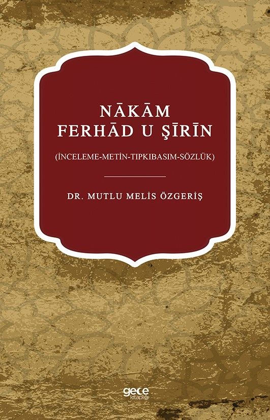 Nakam Ferhad U Şirin kitap kapağı