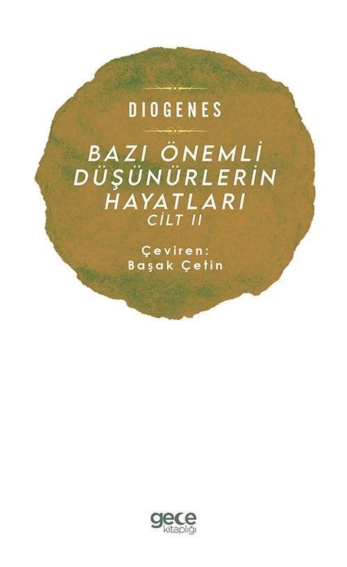Bazı Önemli Düşünürlerin Hayatları Cilt 2 kitap kapağı