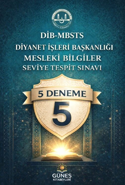 DİB-MBSTS Diyanet İşleri Başkanlığı Mesleki Bilgiler Seviye Tespit Sınavı 5 Deneme kitap kapağı