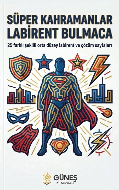 Süper Kahramanlar Labirent Bulmaca kitap kapağı